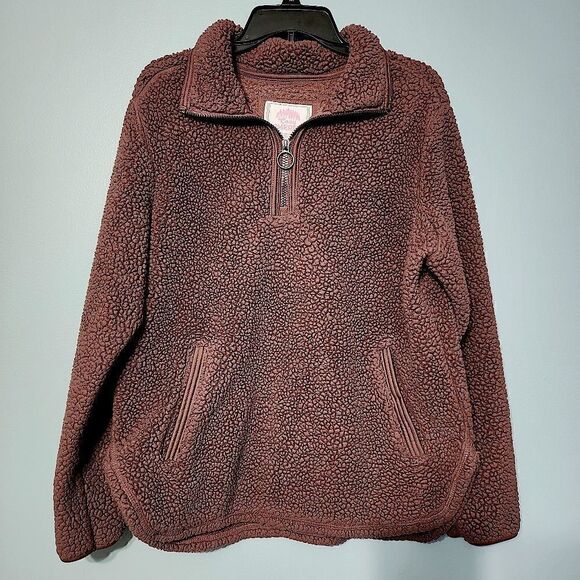 Cozy Sherpa Tops - Cozy Sherpa Quarter Zip Cozy Fleece Sherpa Pullover